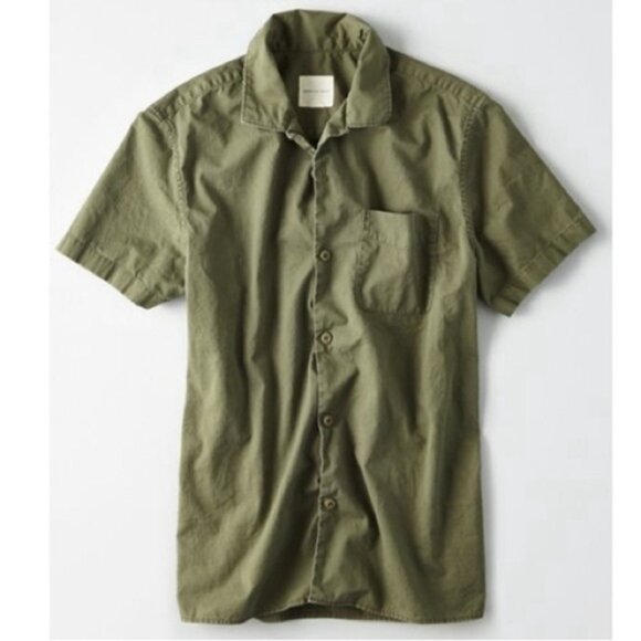 American Eagle Short Sleeve Button-Up - Picture 1 of 8